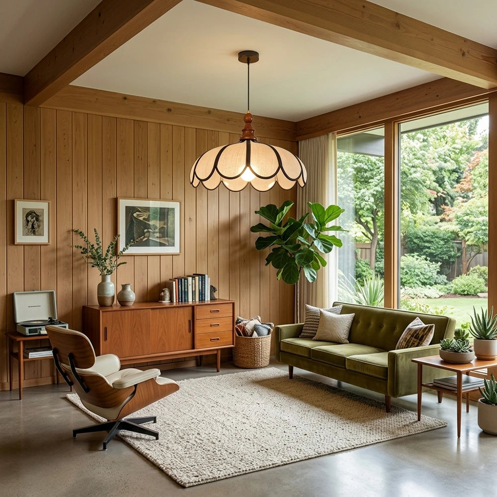 Elowen Scalloped Shade Pendant Light