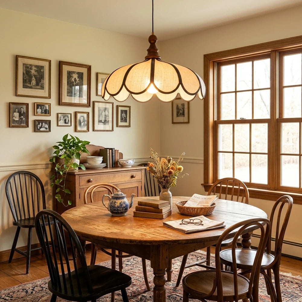 Elowen Scalloped Shade Pendant Light