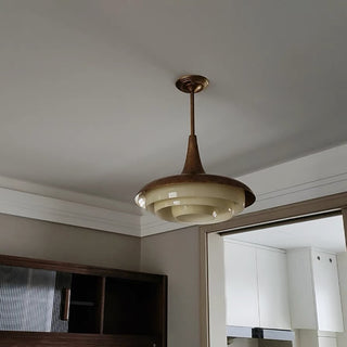 Mid-Century Wood Pendant Light