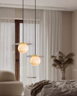 Disc Alabaster Pendant Light