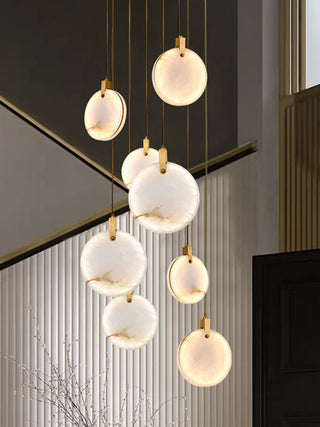 Tiered Alabaster Staircase Chandelier