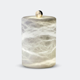 Cylindrical Alabaster Table Lamp