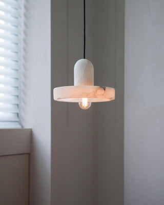 Modern White Marble Pendant Light