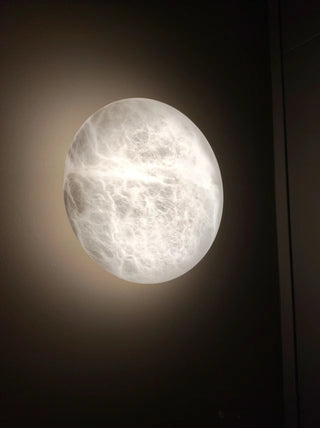 Lunar Glow Alabaster Wall Light