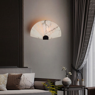 Fan-Shaped Alabaster Wall Light