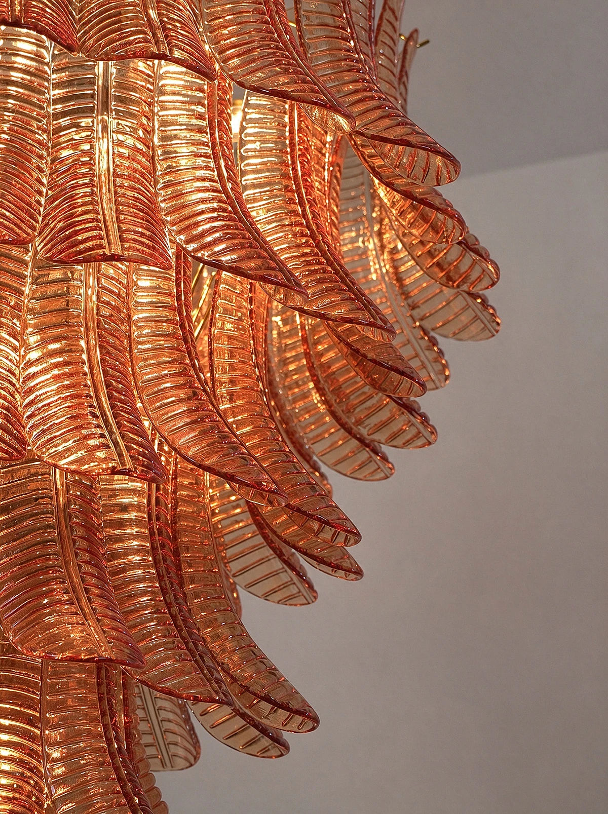 Fernelle Tiered Glass Leaf Chandelier