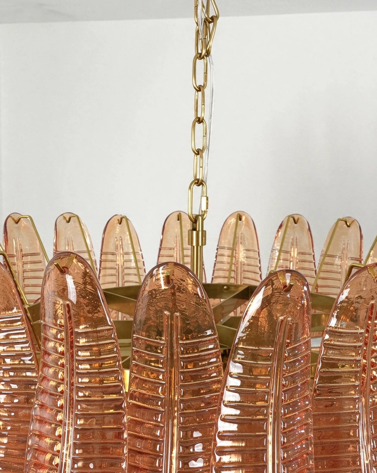 Fernelle Tiered Glass Leaf Chandelier