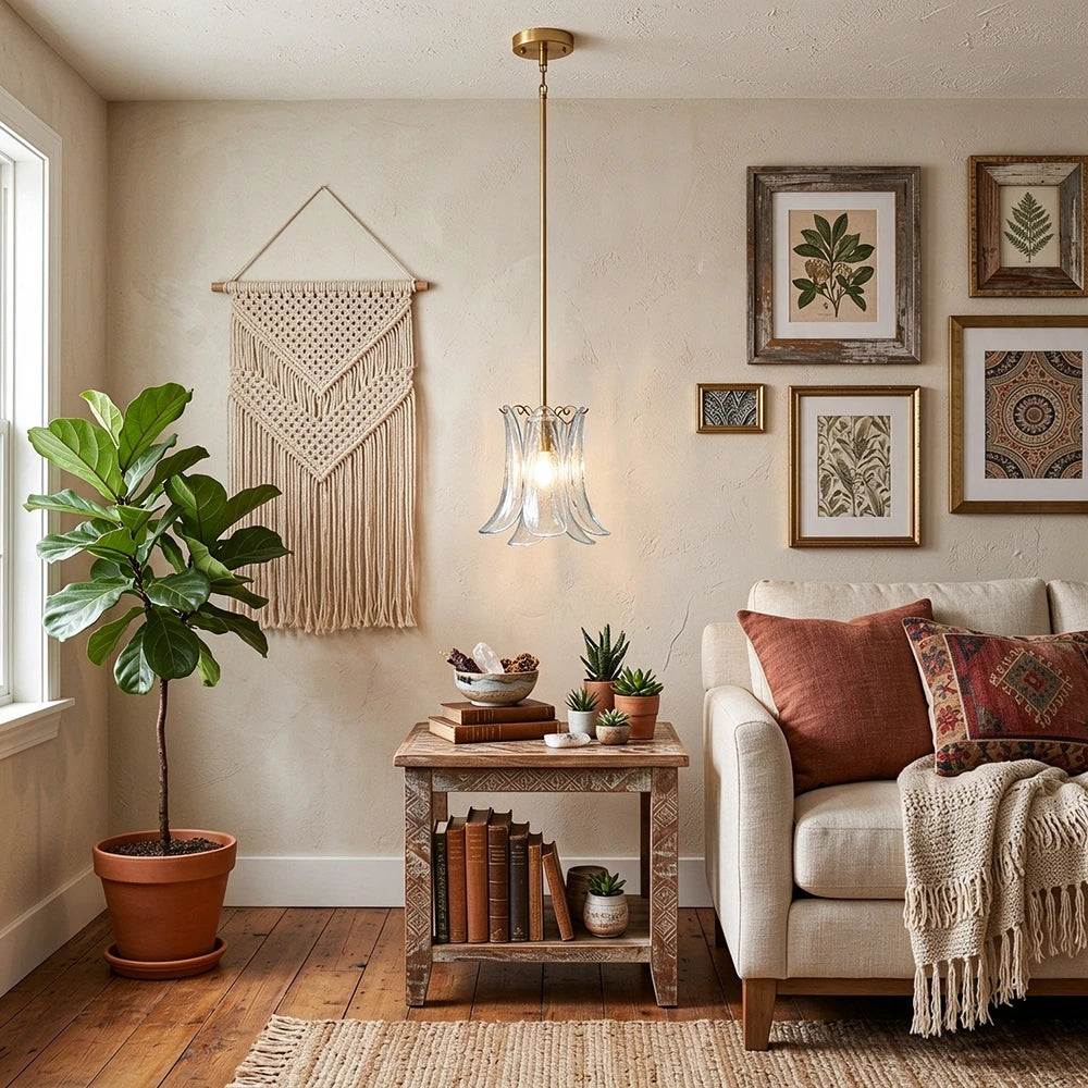 Fiorella Petal Glass Pendant Light