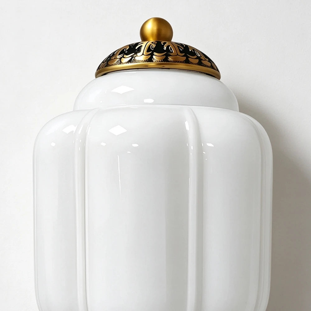 Florienne Vintage Double Wall Sconce with Ribbed Shades