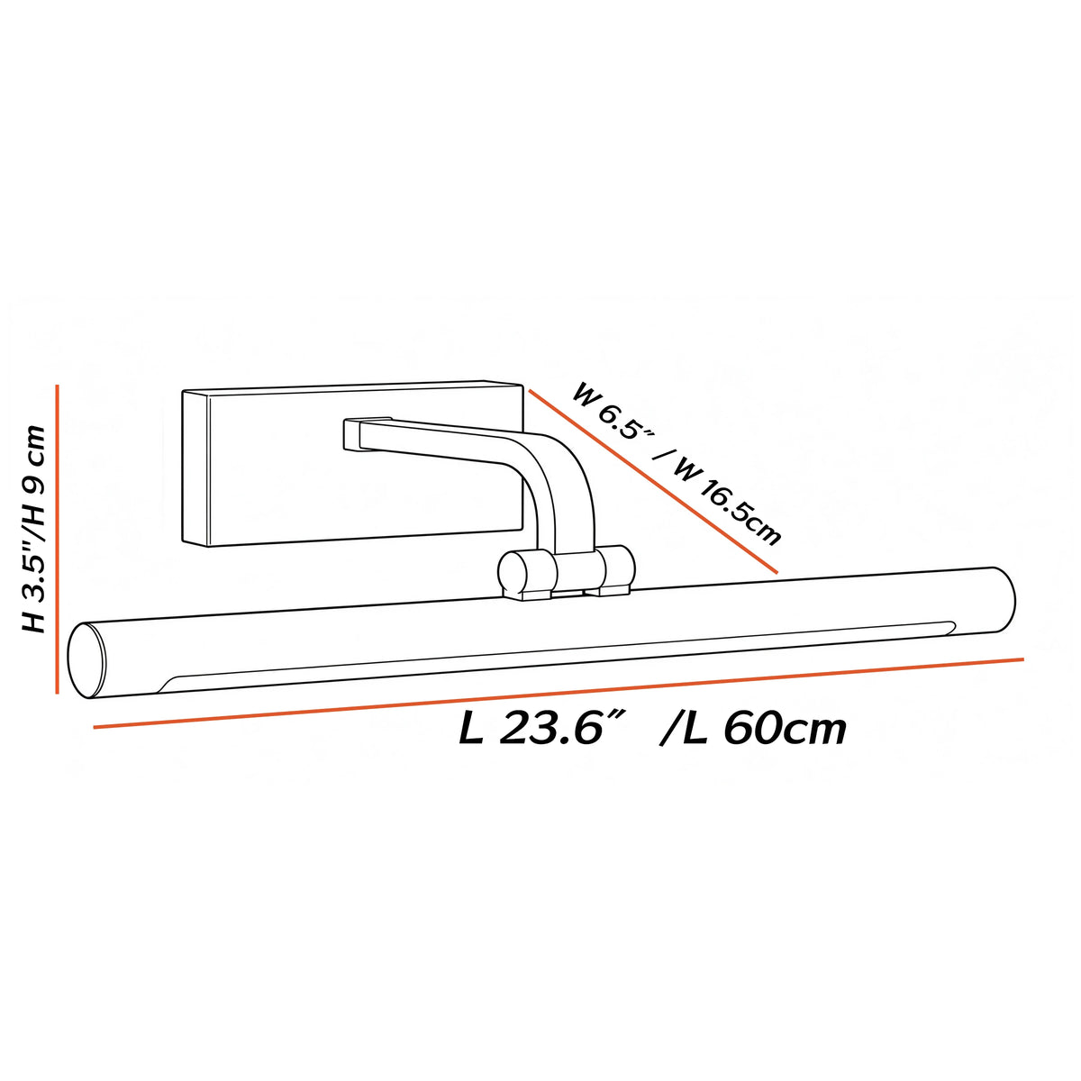 Dimensions of the مصباح صور عتيق من غاليري بلون النحاس