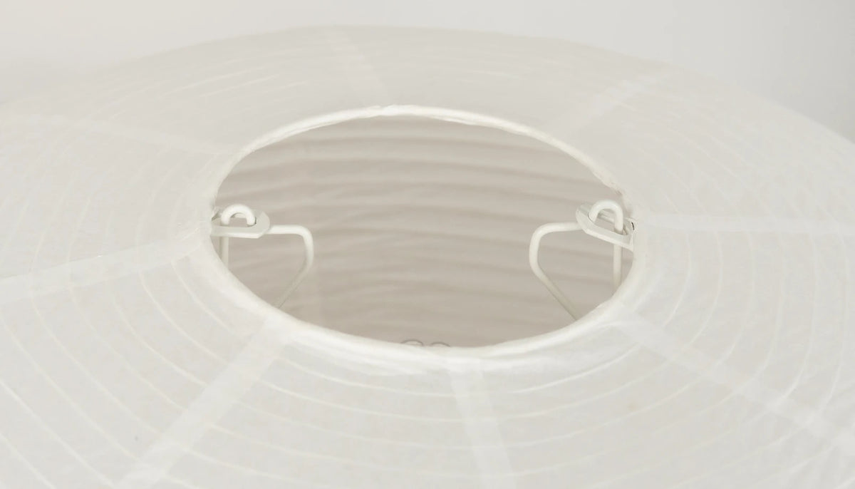 Japandi White Lantern Table Lamp