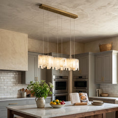 Luxury Alabaster Modern Layering Chandelier