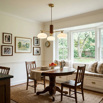 Marlow Wood-Tone Dome Chandelier