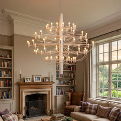 Multi Arm Tiered Candlestick Chandelier
