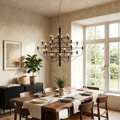 Multi Arm Tiered Candlestick Chandelier