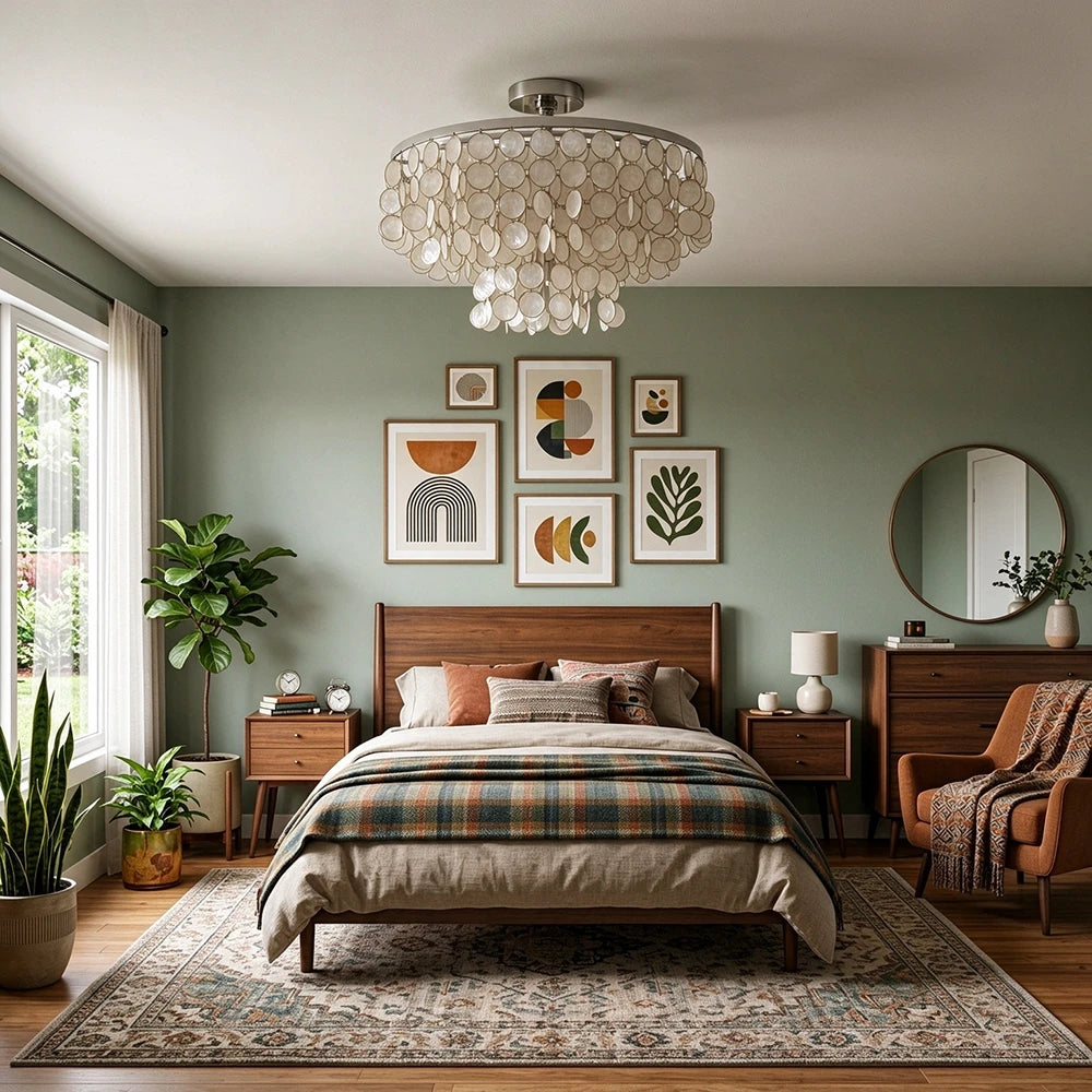 Nerelle Tiered Disc Semi-Flush Ceiling Light