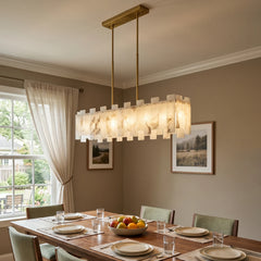 Rectangular Alabaster Chandelier