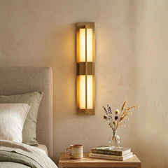 Rectangular Luxury Alabaster Wall Sconce