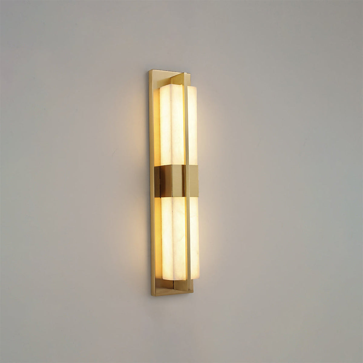 Rectangular Luxury Alabaster Wall Sconce - view 13 | Liootrlamp