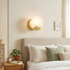 Round Lasterba Alabaster Wall Lamp