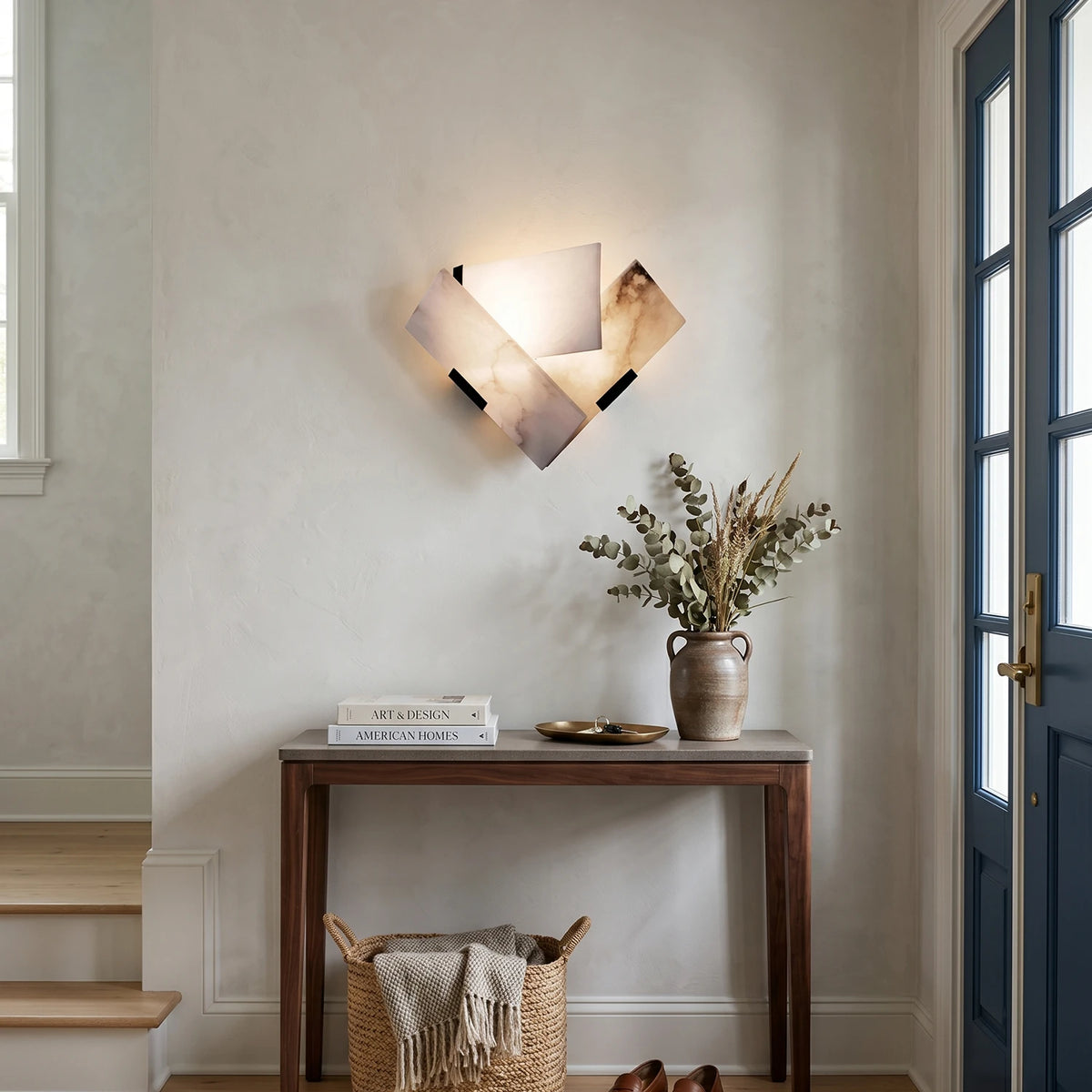 Sector Heart Shape Alabaster Wall Lamp