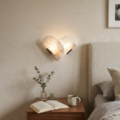Sector Heart Shape Alabaster Wall Lamp