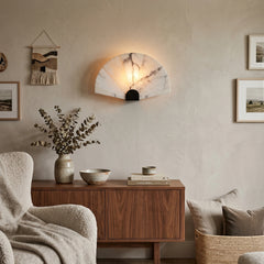 Sector Heart Shape Alabaster Wall Lamp