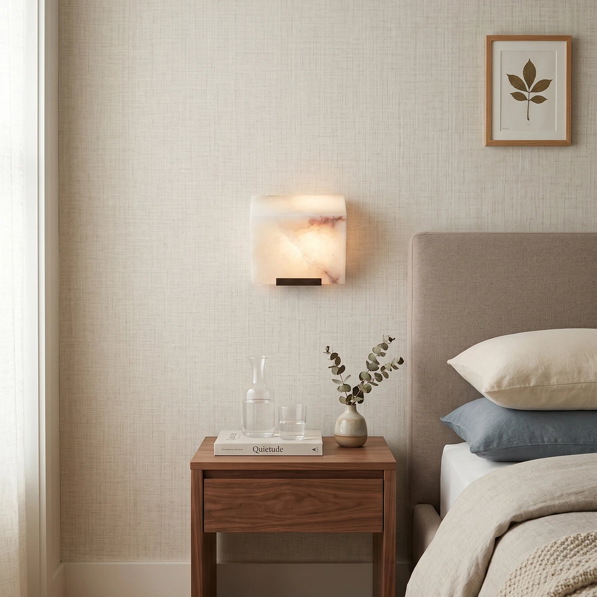 Stepped Minimalist Alabaster Wall Lamp